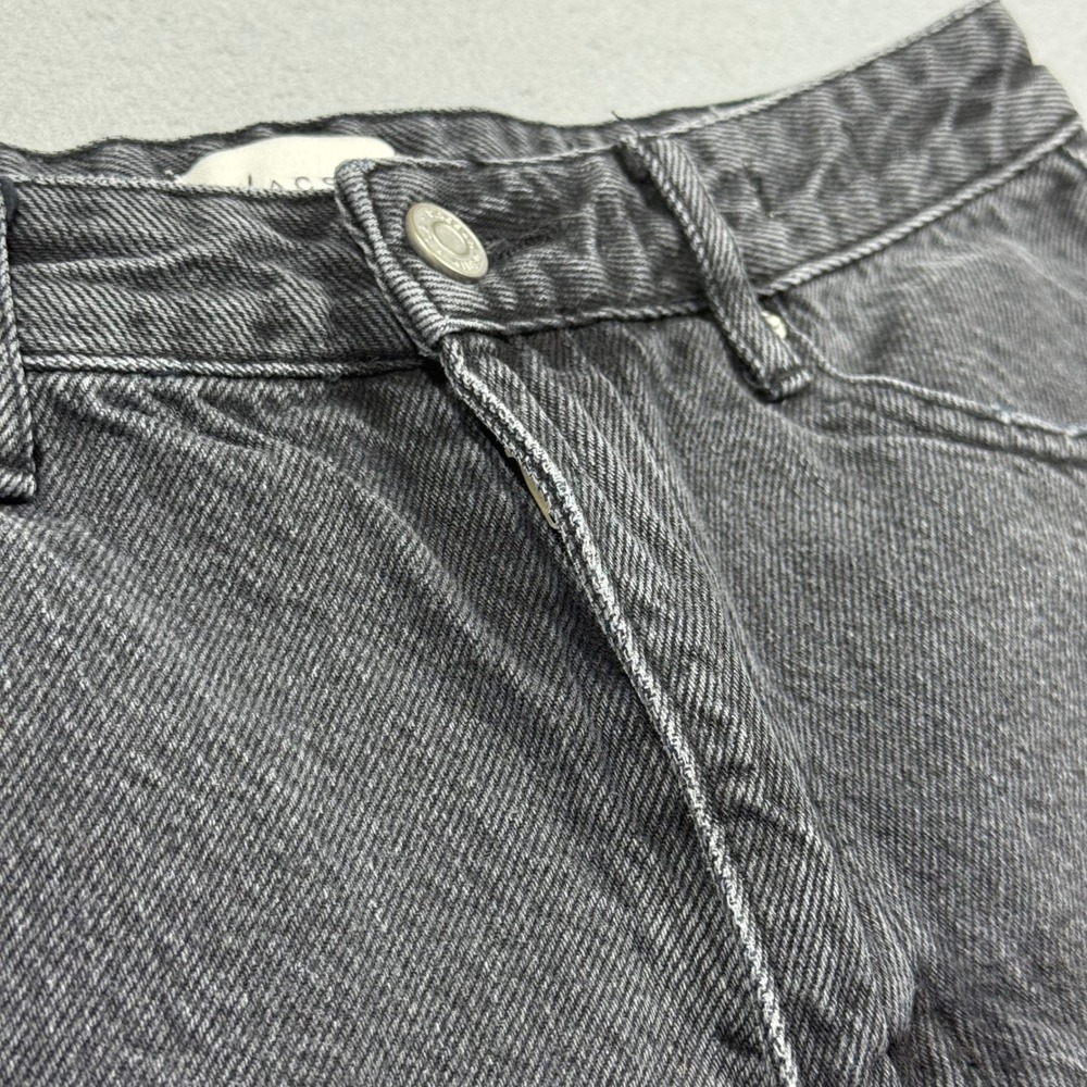 PacSun High Rise Festival Denim Shorts Washed Black Distressed Size 30